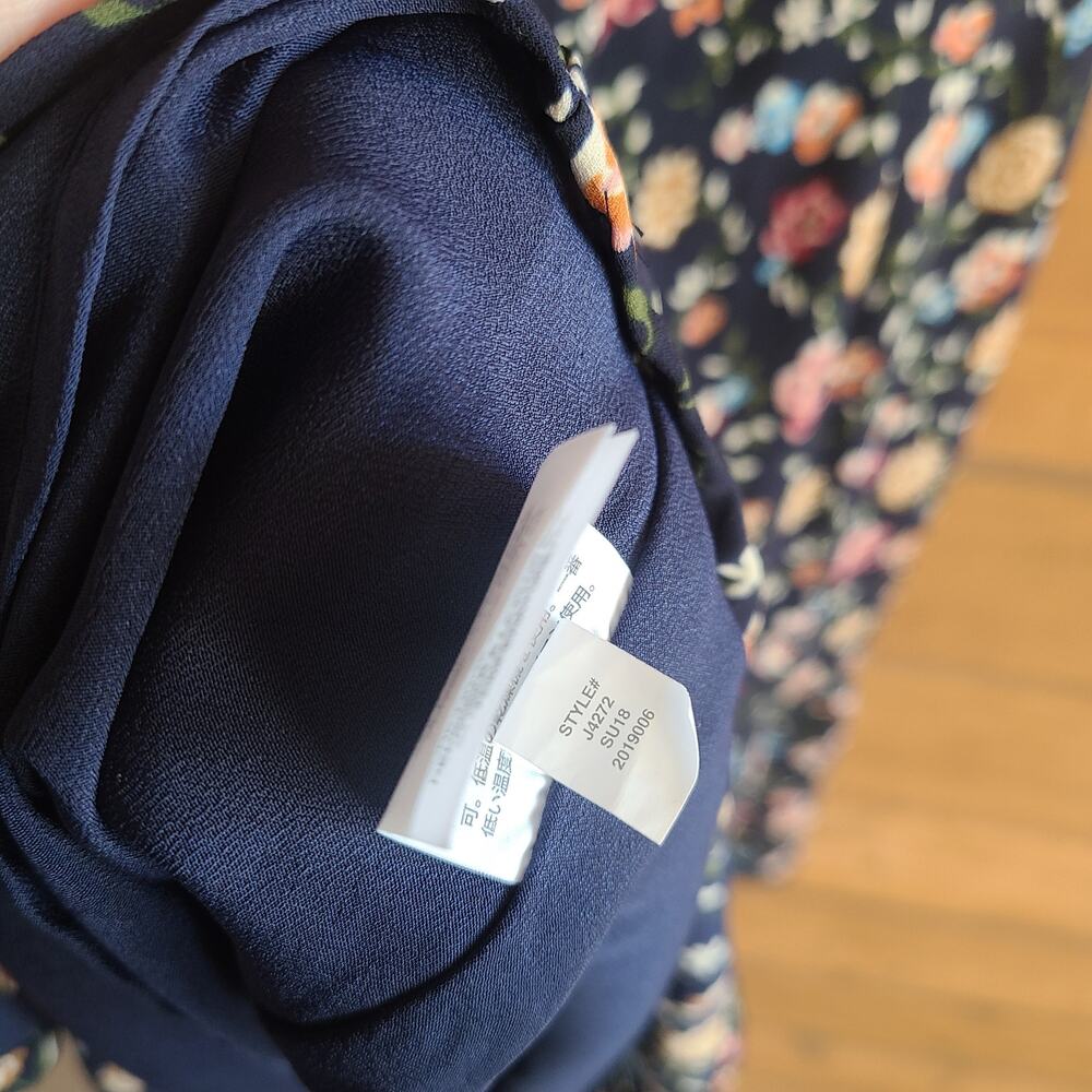 J. Crew Mercantile Floral Dress Tank Top Vintage Navy 2 Boho Cottagecore Preppy - Picture 7 of 7